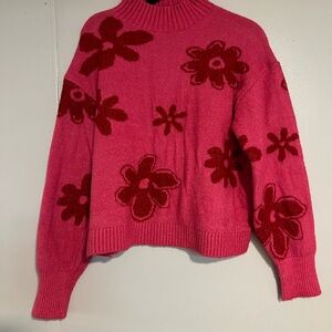 Floral Pink Sweater